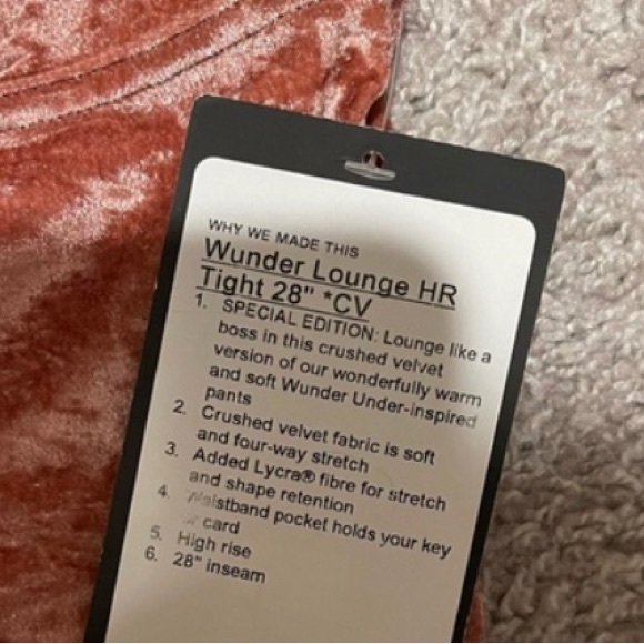Lululemon Wunder Lounge High-Rise Tight 28” *Crushed Velvet* - Picture 4 of 7